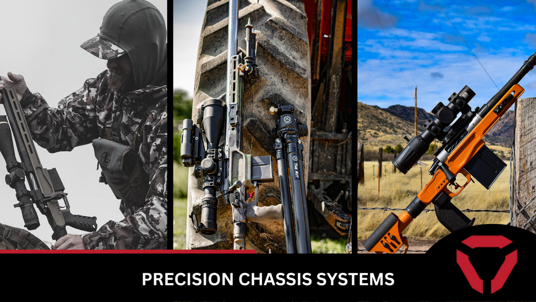 A man holds one of the best rifle chassis systems