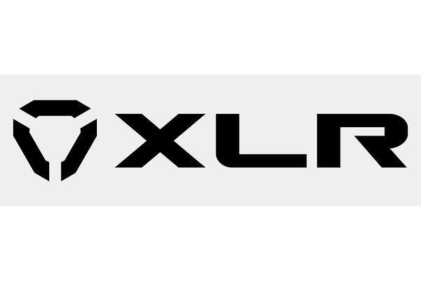 XLR diecut black decal large
