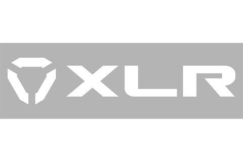 XLR white diecut decal large